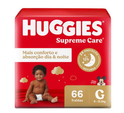 Fralda Huggies Supreme Care (Tamanho G) 66 Fraldas