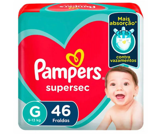 Fralda Pampers Supersec G 46 unidades