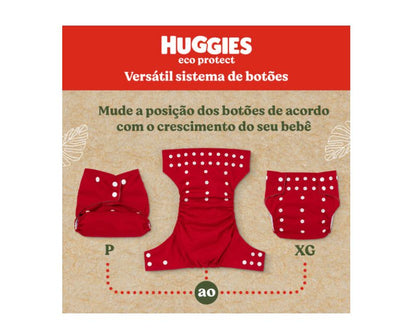 Fralda Reutilizável Huggies Eco Protect Tamanho Único - 4 un