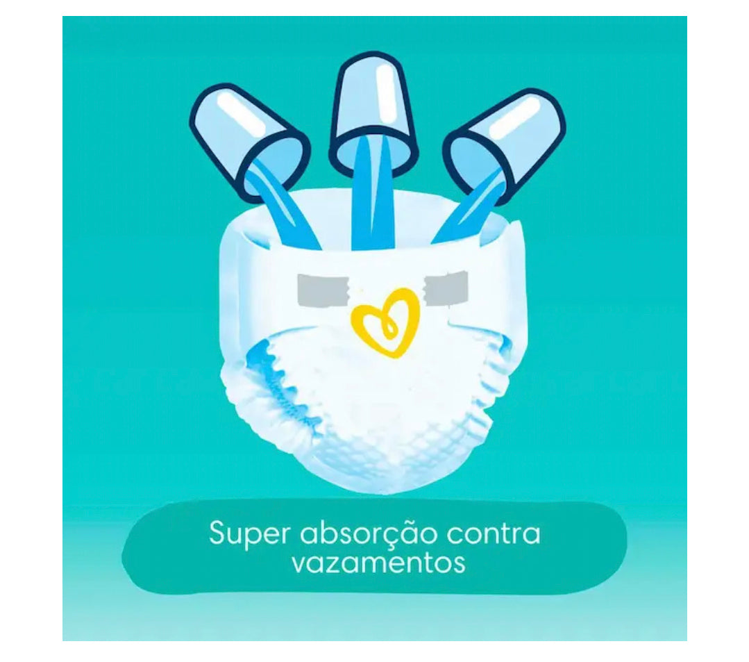 FRALDA DESCARTáVEL PAMPERS SUPERSEC TAMANHO XXG - 4 PACOTES COM 34 TIRAS - TOTAL 136 TIRAS