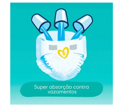 FRALDA DESCARTáVEL PAMPERS SUPERSEC TAMANHO XXG - 4 PACOTES COM 34 TIRAS - TOTAL 136 TIRAS