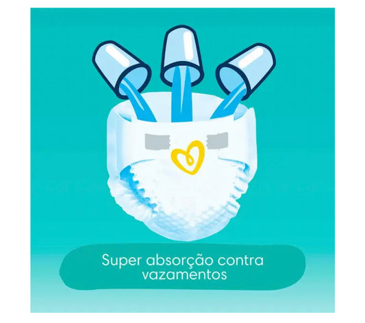 FRALDA DESCARTáVEL PAMPERS SUPERSEC TAMANHO XXG - 4 PACOTES COM 34 TIRAS - TOTAL 136 TIRAS