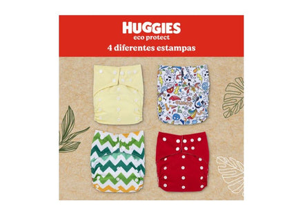 Fralda Reutilizável Huggies Eco Protect Tamanho Único - 4 un