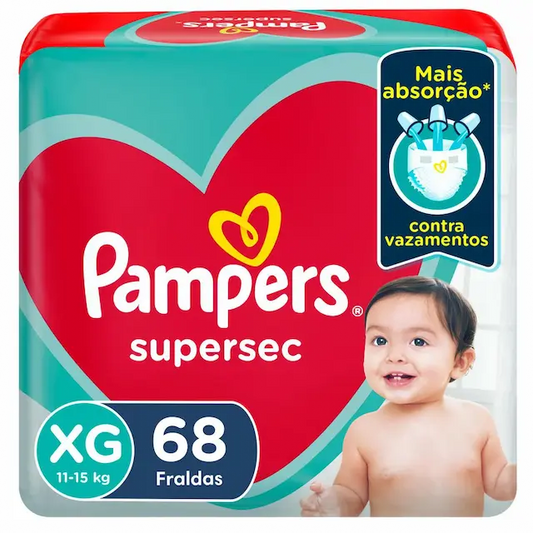 Fralda Pampers Supersec XG 68 unidades