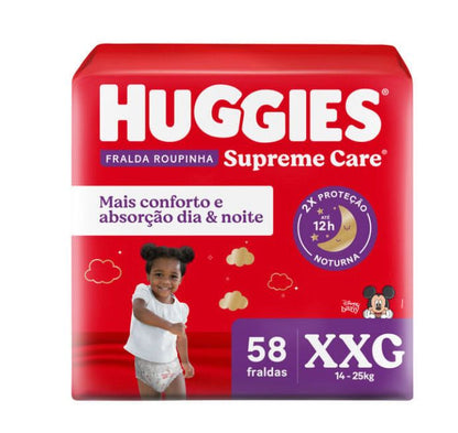 Fralda Huggies Supreme Care Roupinha XXG - 58 fraldas