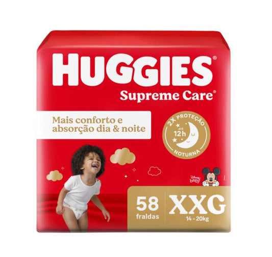 Fralda Huggies Supreme Care XXG - 58 fraldas