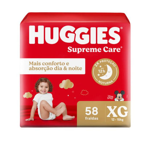 Fralda Huggies Supreme Care XG - 58 fraldas