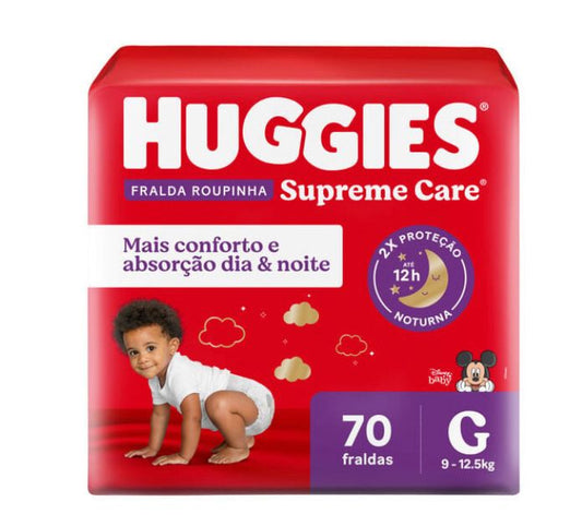 Fralda Huggies Supreme Care Roupinha G - 70 unidades